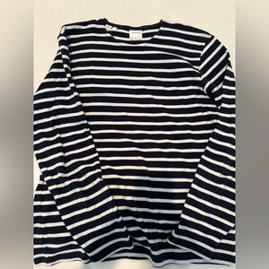 Selected Homme navy breton long sleeve shirt M